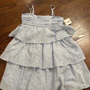 Altar'd State Light Blue Tiered Eyelet Sundress